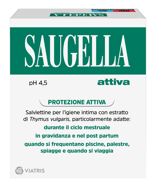 SAUGELLA ATTIVA SALVIETTINE DETERGENTI 10 BUSTINE - Farmacia Mastrangelo 