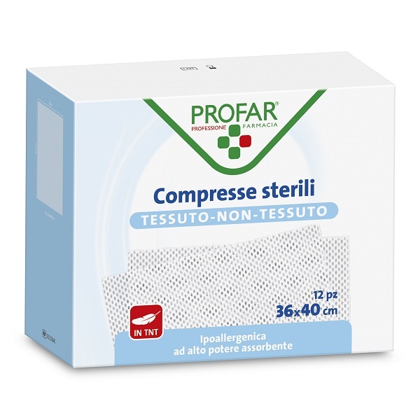 GARZA COMPRESSA TESSUTO NON TESSUTO 36X40 CM PROFAR - Farmacia Mastrangelo 