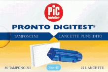 LANCETTE PUNGIDITO PIC DIGITEST GAUGE 28 25 PEZZI + 25 TAMPONCINI ASSORBENTI - Farmacia Mastrangelo 