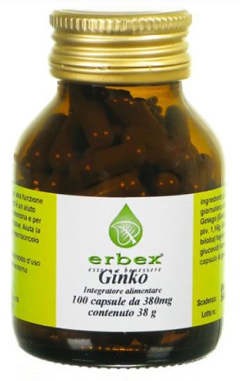 GINKGO BILOBA 100 CAPSULE 380 MG - Farmacia Mastrangelo 