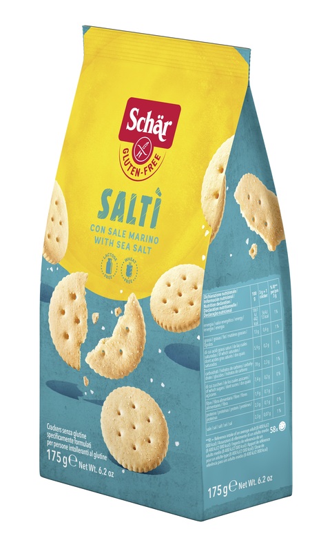 SCHAR SALTI' CRACKER CON SALE MARINO SENZA LATTOSIO 175 G - Farmacia Mastrangelo 