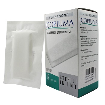 ICOPIUMA GARZA COMPRESSA IN TESSUTO NON TESSUTO ADESIVA 18X40 CM 12 PEZZI - Farmacia Mastrangelo 