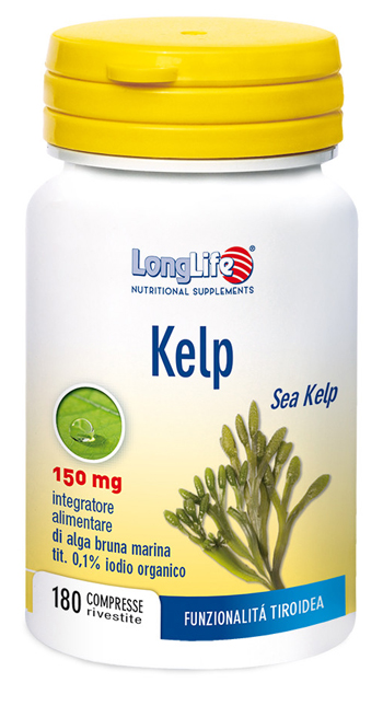 LONGLIFE KELP ALGA BRUNA 180 COMPRESSE - Farmacia Mastrangelo 