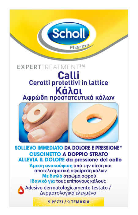 CEROTTO PROTETTIVO PER CALLI SCHOLL IN LATTICE 9 PEZZI - Farmacia Mastrangelo 