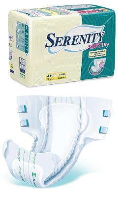 PANNOLONE PER INCONTINENZA SERENITY SOFTDRY FORMATO EXTRA TAGLIA LARGE 30 PEZZI - Farmacia Mastrangelo 