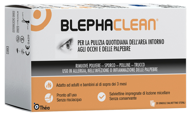 BLEPHACLEAN GARZE OCULARI STERILI A BASE DI ACIDO IALURONICO 20 PEZZI - Farmacia Mastrangelo 
