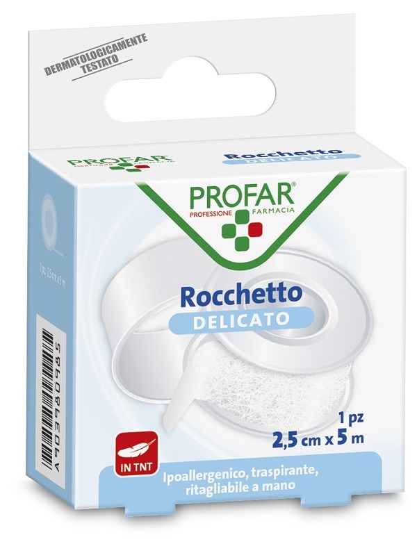 CEROTTO ROCCHETTO TESSUTO NON TESSUTO DELICATO CM 2,5X5 M PROFAR - Farmacia Mastrangelo 