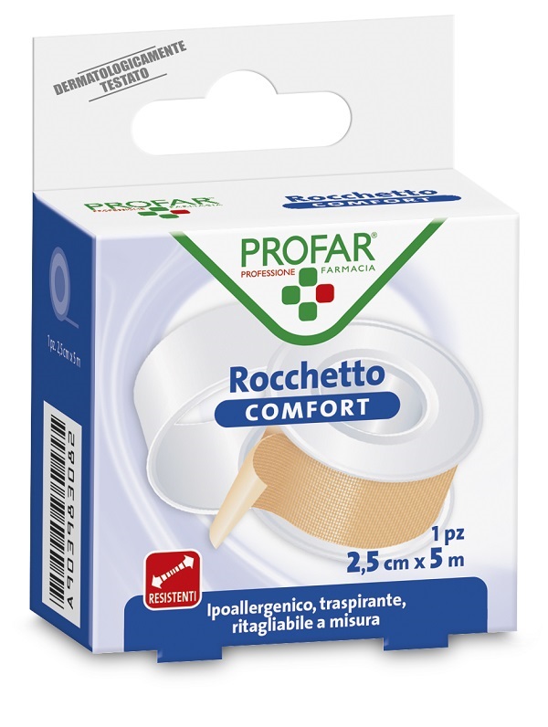 CEROTTO ROCCHETTO IN TELA COMFORT CM 2,5X5 M PROFAR - Farmacia Mastrangelo 