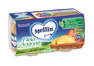 MELLIN OMOGENEIZZATO MELA ANANAS 100 G 2 PEZZI - Farmacia Mastrangelo 