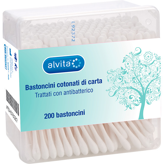 ALVITA BASTONCINI COTONATI DI CARTA 200 PEZZI - Farmacia Mastrangelo 