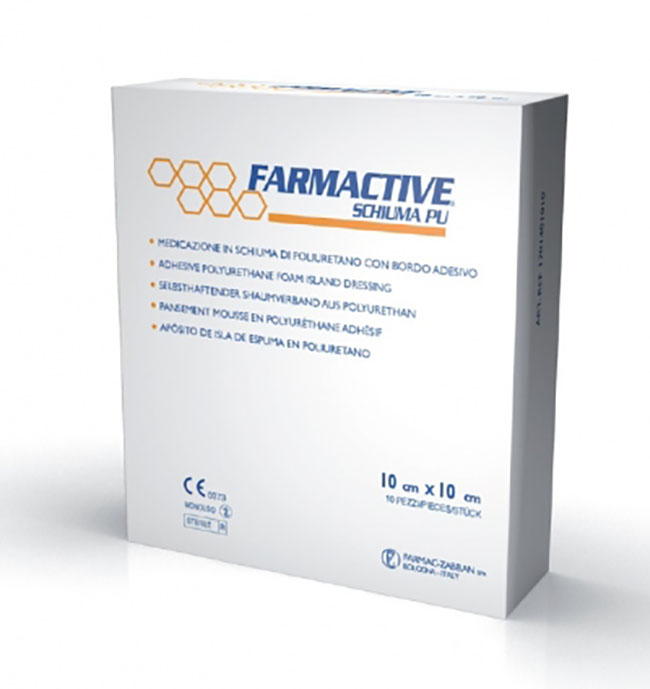 CEROTTO FARMACTIVE SCHIUMA IN POLIURETANO 10X10 CM 10 PEZZI - Farmacia Mastrangelo 