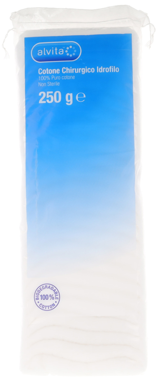 COTONE CHIRURGICO IDROFILO ALVITA 100% PURO COTONE 250 G - Farmacia Mastrangelo 