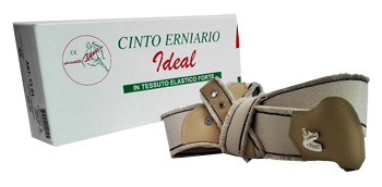 CINTO ERNIARIO IDEAL IN TESSUTO ELASTICO FORTE SINISTRO GRIGIO FRANGIATO 90CM - Farmacia Mastrangelo 