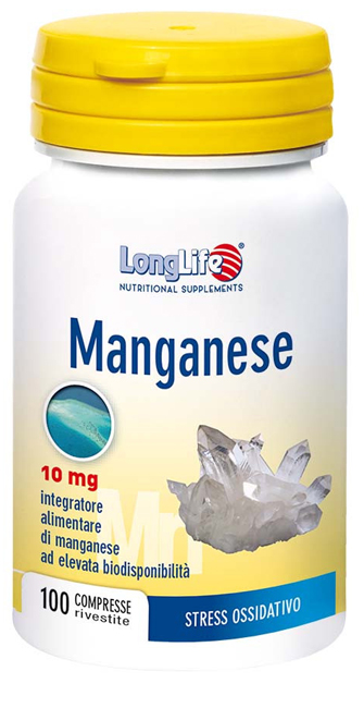 LONGLIFE MANGANESE 10 MG 100 COMPRESSE - Farmacia Mastrangelo 