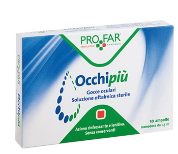 OCCHIPIU' GOCCE OCULARI RINFRESCANTI 10 FL DA 0,5 ML PROFAR - Farmacia Mastrangelo 