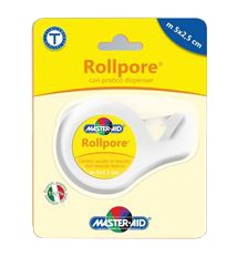 CEROTTO IN ROCCHETTO MASTER-AID ROLLPORE TESSUTO NON TESSUTO CON DISPENSER 2,5CM X 5 M - Farmacia Mastrangelo 