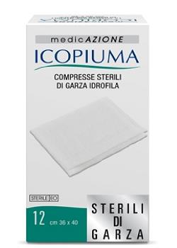 ICOPIUMA GARZA COMPRESSA IDROFILA 36X40CM 12 PEZZI - Farmacia Mastrangelo 