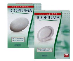 ICOPIUMA GARZA COMPRESSA OCULARE DI COTONE 10 PEZZI - Farmacia Mastrangelo 