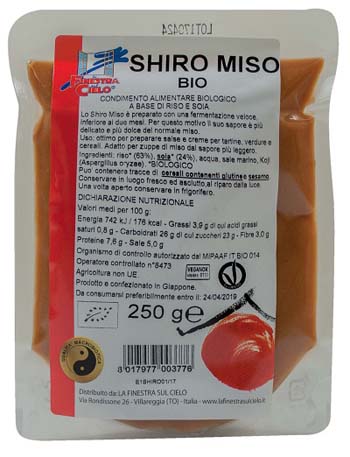 SHIRO MISO BIANCO DOLCE BIO 250 G - Farmacia Mastrangelo 