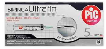 SIRINGA PIC ULTRAFINE 5 ML AGO 14 10 PEZZI - Farmacia Mastrangelo 
