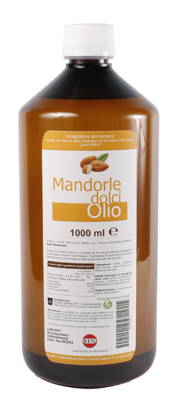 MANDORLE DOLCI OLIO 1000 ML - Farmacia Mastrangelo 
