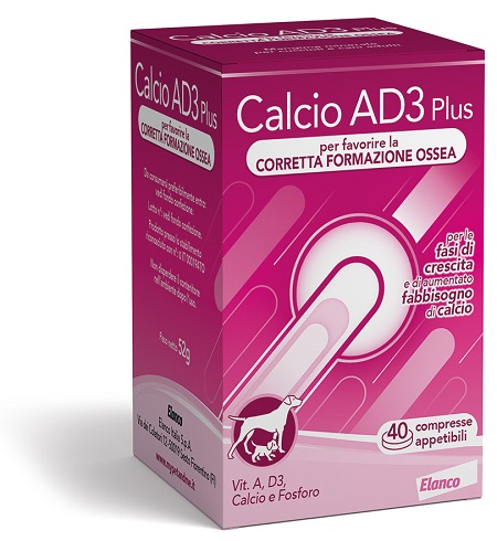CALCIO AD3 PLUS 40 COMPRESSE APPETIBILI - Farmacia Mastrangelo 
