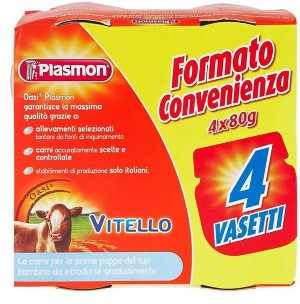 PLASMON OMOGENEIZZATO VITELLO 4 X 80 G - Farmacia Mastrangelo 