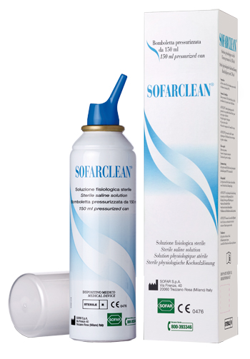 SOLUZIONE FISIOLOGICA SOFARCLEAN 150ML IN BOMBOLETTA PRESSURIZZATA - Farmacia Mastrangelo 