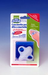 CUSCINETTO PER DITA A MARTELLO REALIZZATO IN GEL DI SILICONEBIANCO SEMITRASPARENTE SAGOMATA PER PROTEGGERE E DISTENDERE LE DITA CONTRATTE IGIENEPIEDE 2 PEZZI - Farmacia Mastrangelo 