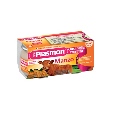 PLASMON OMOGENEIZZATO MANZO 4 X 80 G - Farmacia Mastrangelo 