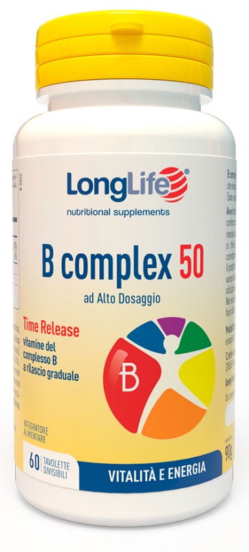 LONGLIFE B COMPLEX 50 RILASCIO GRADUALE 60 TAVOLETTE DIVISIBILI - Farmacia Mastrangelo 
