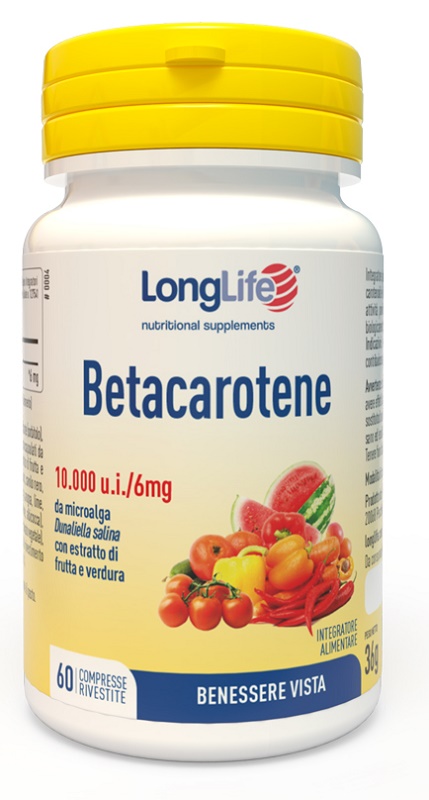 LONGLIFE BETACAROTENE 60 COMPRESSE - Farmacia Mastrangelo 