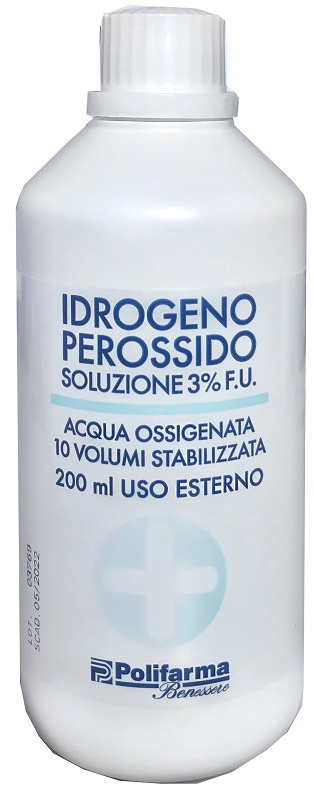 PEROSSIDO IDROGENO 3% 200 ML ACQUA OSSIGENATA 10 VOLUMI STABILIZZATA - Farmacia Mastrangelo 