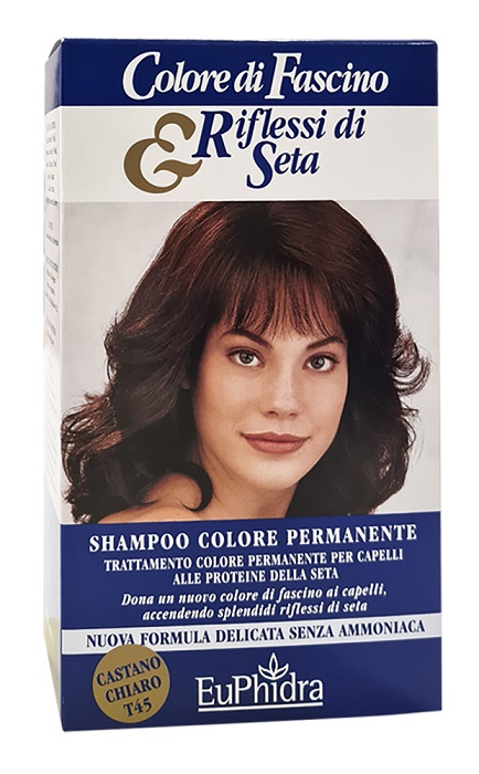 EUPHIDRA COLORE DI FASCINO & RIFLESSI DI SETA SHAMPOO COLORE PERMANENTE 45 CASTANO CHIARO 120 ML - Farmacia Mastrangelo 