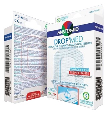 MEDICAZIONE COMPRESSA AUTOADESIVA DERMOATTIVA IPOALLERGENICA AERATA MASTER-AID DROP MED 10X8 5 PEZZI - Farmacia Mastrangelo 