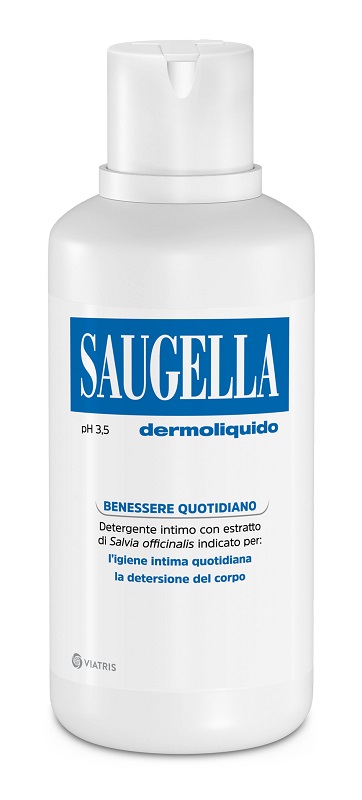 SAUGELLA DERMOLIQUIDO PH 3,5 DETERGENTE INTIMO BENESSERE QUOTIDIANO 500 ML - Farmacia Mastrangelo 