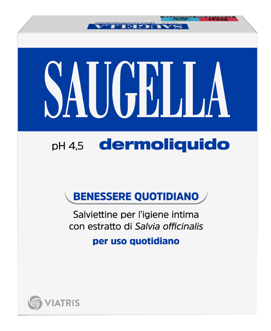 SAUGELLA DERMOLIQUIDO PH 4,5 SALVIETTINE IGIENE INTIMA BENESSERE QUOTIDIANO 10 PEZZI - Farmacia Mastrangelo 