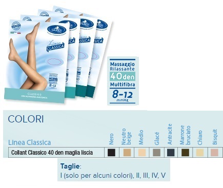 SAUBER COLLANT 40 DENARI MAGLIA LISCIA NERO 5 LINEA CLASSICA - Farmacia Mastrangelo 