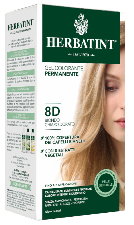 HERBATINT 8D BIONDO CHIARO DORATO 150 ML - Farmacia Mastrangelo 