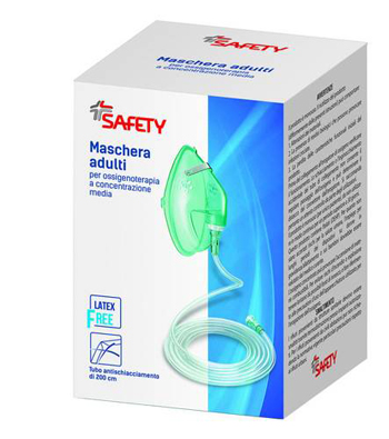 MASCHERA PER OSSIGENOTERAPIA CON TUBO 200CM - Farmacia Mastrangelo 
