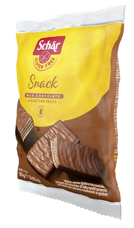SCHAR SNACK CON CIOCCOLATO AL LATTE E NOCCIOLE 3 WAFER X 35 G - Farmacia Mastrangelo 