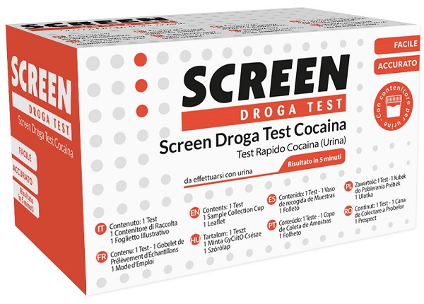 SCREEN DROGA TEST COCAINA TEST ANTIDROGA CON CONTENITORE URINA - Farmacia Mastrangelo 