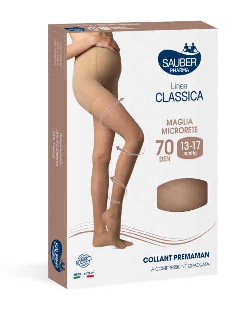 SAUBER COLLANT 70 DENARI PREMAMAN MAGLIA MICRORETE NEUTRO BEIGE 4 LINEA CLASSICA - Farmacia Mastrangelo 