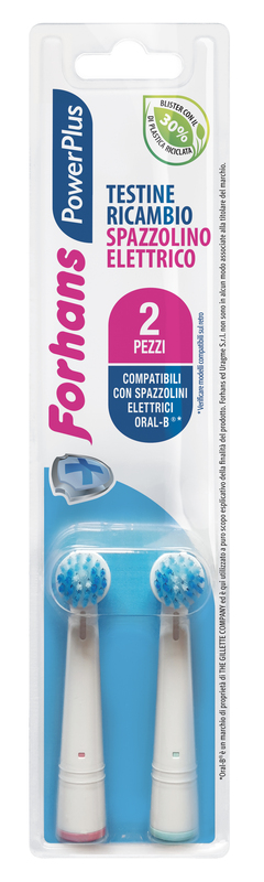 FORHANS POWER PLUS TESTINA 2 PEZZI RICAMBIO - Farmacia Mastrangelo 