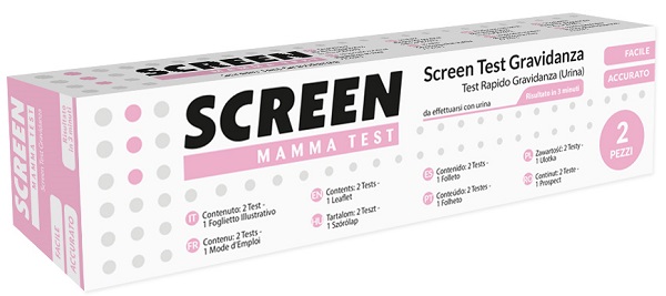 SCREEN TEST ORMONE HCG GRAVIDANZA NELL'URINA SCREEN TEST HCG 2 PEZZI - Farmacia Mastrangelo 