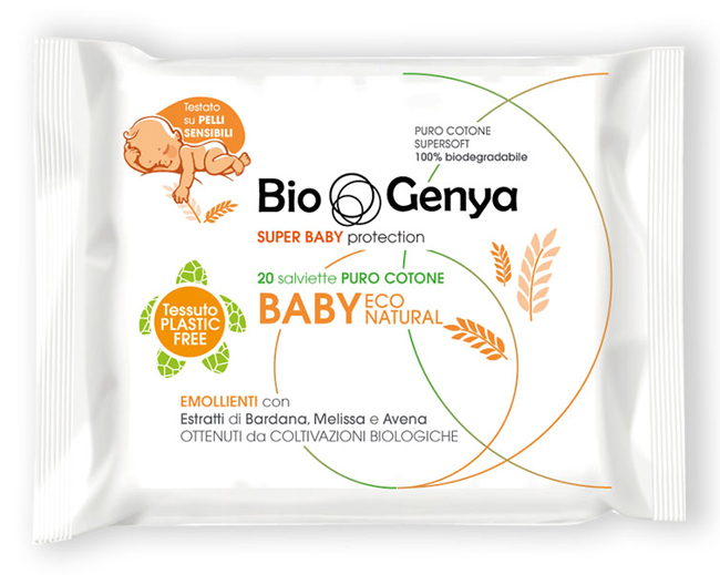 BIOGENYA ECO NATURAL SALVIETTINA BABY COTONE 20 PEZZI - Farmacia Mastrangelo 