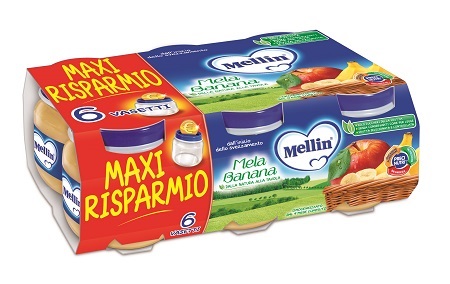 MELLIN OMOGENEIZZATO MELA BANANA 100 G 6 PEZZI - Farmacia Mastrangelo 
