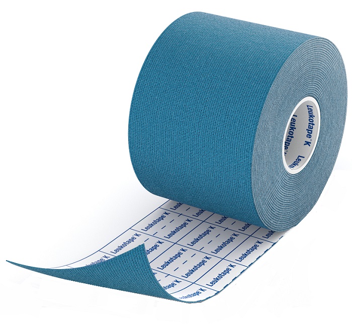 BENDA ADESIVA LEUKOTAPE K PER TAPING FISIOTERAPICO LARGHEZZA 5 CM LUNGHEZZA 5 M COLORE BLU IN ROTOLO - Farmacia Mastrangelo 