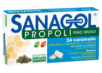 SANAGOL PROPOLI PINO MUGO 24 CARAMELLE - Farmacia Mastrangelo 