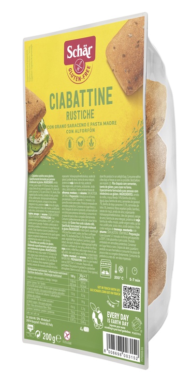 SCHAR CIABATTINE RUSTICHE SENZA LATTOSIO 200 G - Farmacia Mastrangelo 